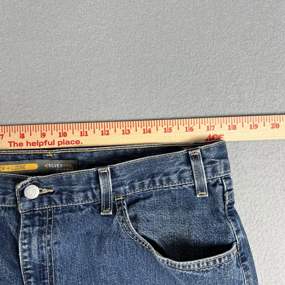 VTG Levis Silver Tab Jeans Fit 35x29 Low and Loose Fit‎ 2000s Y2K Skate Baggy